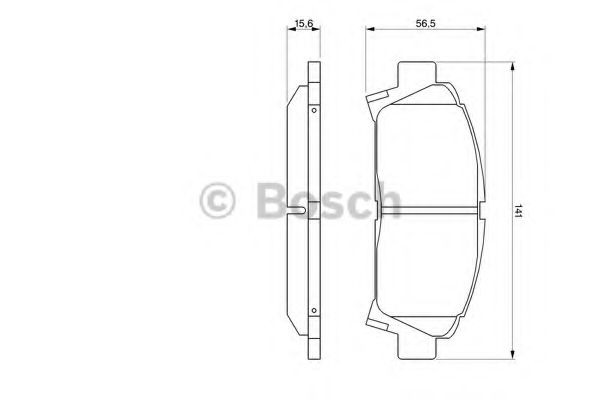 0986424799 BOSCH тормозные колодки