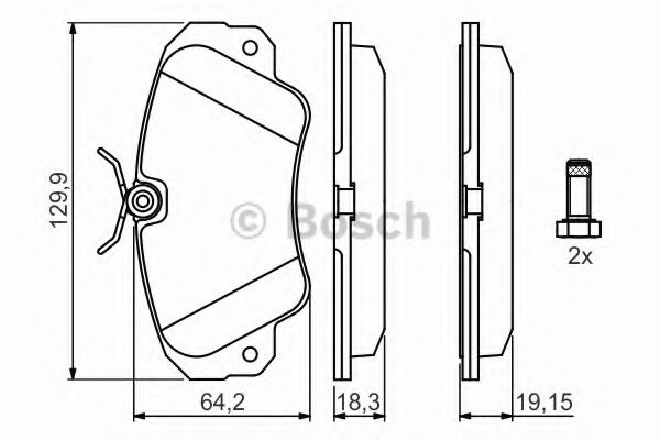 0986460939 BOSCH колодки дисковые п. ореl omega 2.5-3.62.5td 89-03