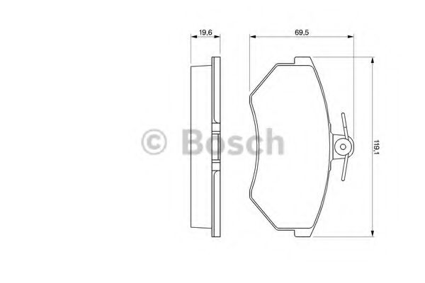 0986460944 BOSCH Тормозные колодки