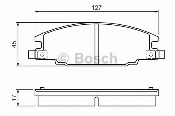 0986460960 BOSCH колодки дисковые п.opel frontera 2.52.5td2.8td 92-96