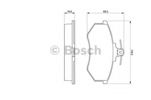 0986466700 BOSCH Колодки тормозные AUDI А8VOLKSWAGEN 87-97 передние