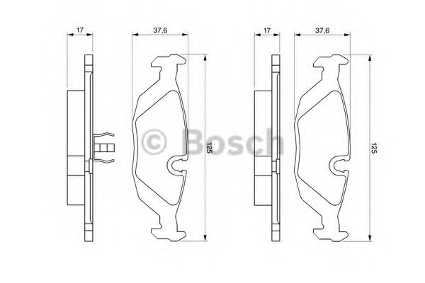 0986466751 BOSCH Колодки торм.зад.E3E28