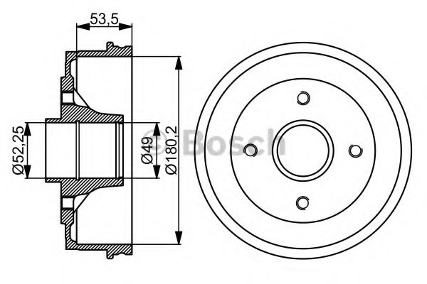 0986477061 BOSCH Тормозной барабан