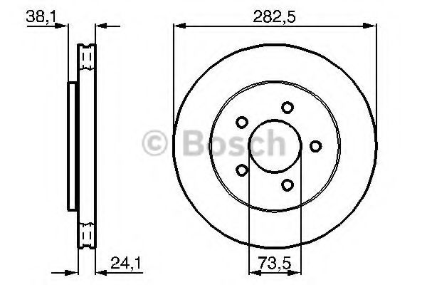 0986478109 BOSCH Диск торм.пер. CHRYSLER VOYAGER 2.4-3.8