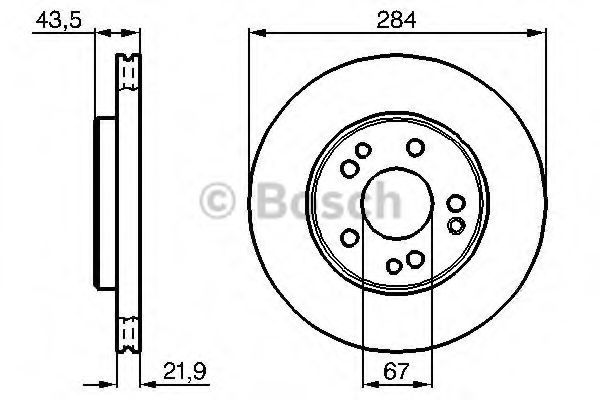 0986478186 BOSCH Тормозной диск