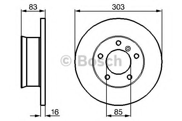 0986478189 BOSCH Диск торм. пер. не вент. W46461463 4642112
