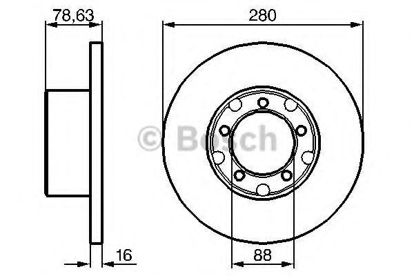 0986478201 BOSCH Диск тормозной перед.