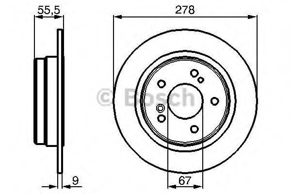 0986478325 BOSCH Диск томозной задний