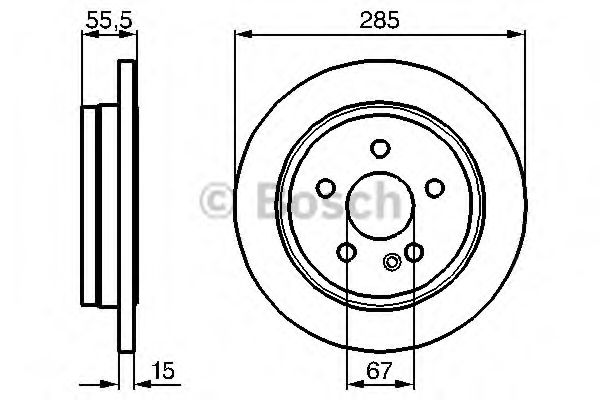 0986478469 BOSCH Диск тормозной задний