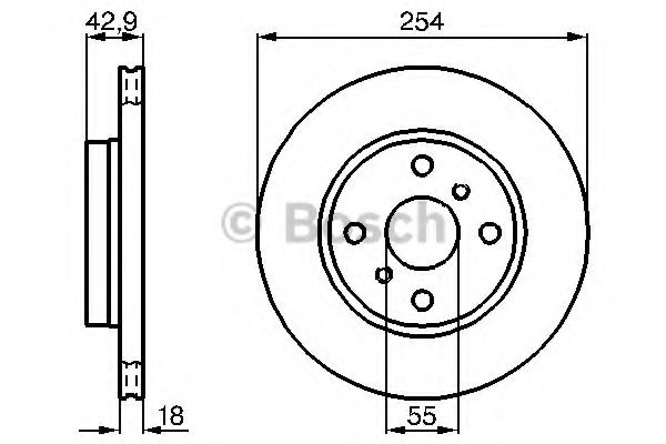 0986478585 BOSCH Тормозной диск toyota paseo 1,5 95