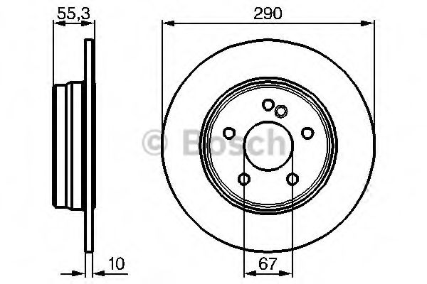 0986478626 BOSCH Диск тормозной
