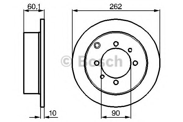 0986478655 BOSCH Диск тормозной задний