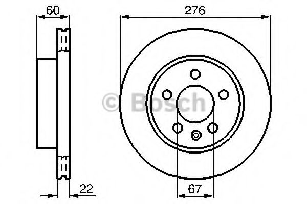 0986478861 BOSCH Диск тормозной
