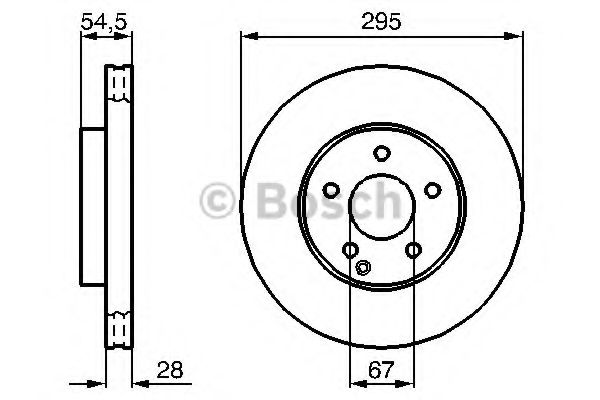 0986479039 BOSCH Диск тормозной передний
