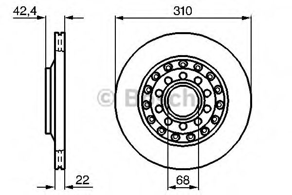 0986479062 BOSCH Диск тормозной задний