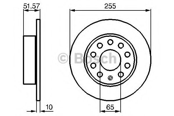 0986479099 BOSCH Диск тормозной задняя VAG