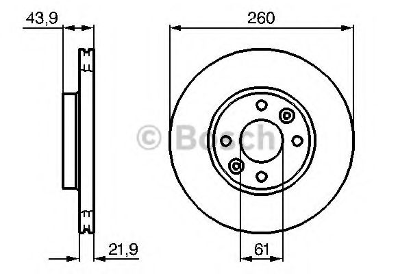 0986479103 BOSCH Диск тормозной 
