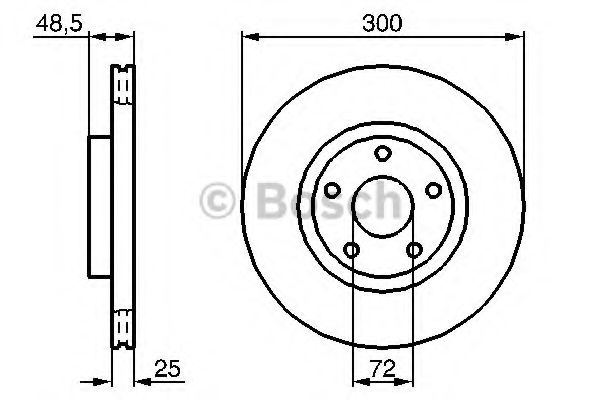 0986479183 BOSCH Тормозной диск