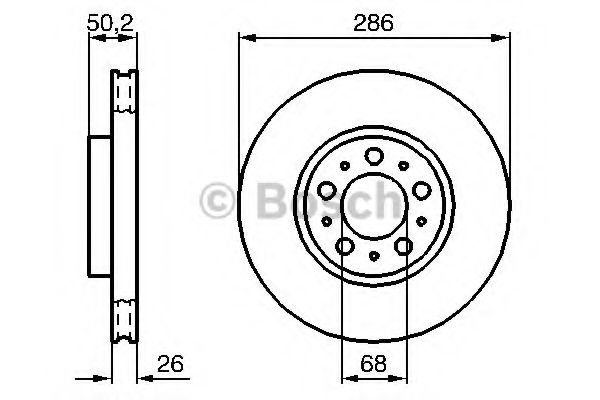 0986479210 BOSCH Диск тормозной