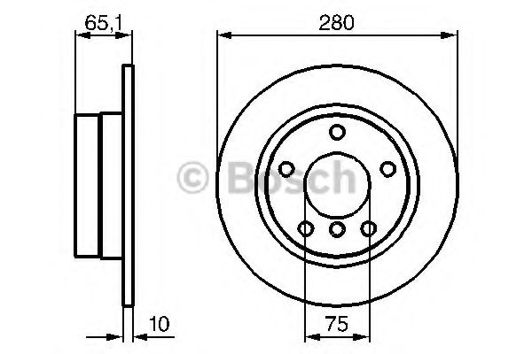 0986479217 BOSCH Диск тормозной задний