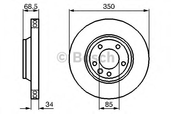 0986479249 BOSCH Диск тормозной передний левый