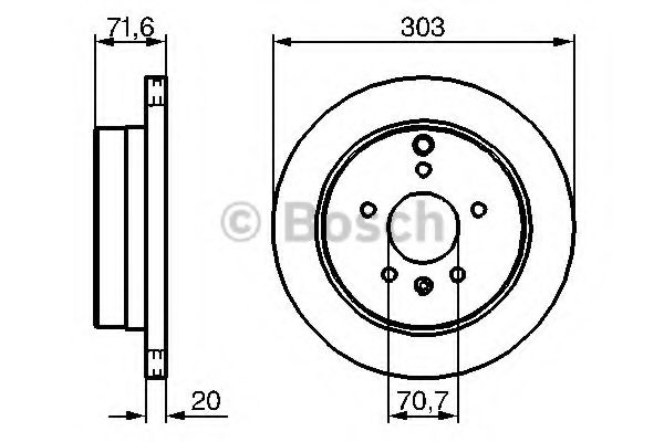 0986479268 BOSCH Диск тормозной GM ANTARA/CAPTIVA 06- задн.вент.