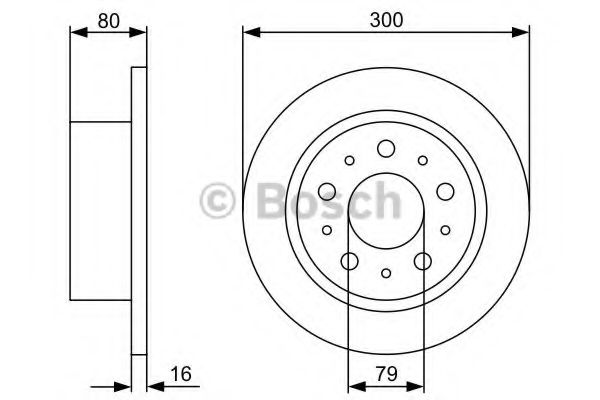 0986479317 BOSCH Диск тормозной CITROEN JUMPERFIAT DUCATOPEUGEOT BOXER 6- задний D3мм.