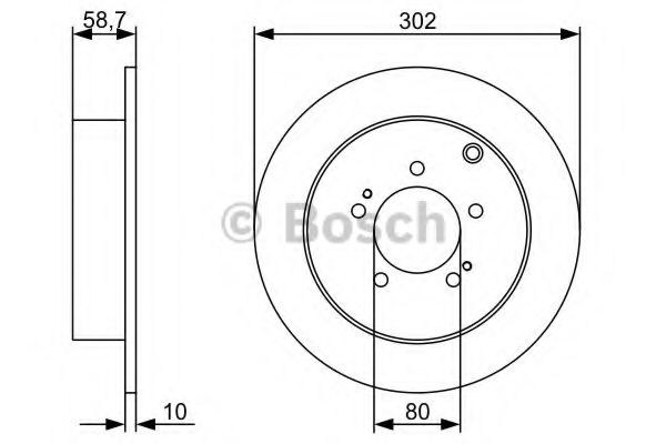 0986479318 BOSCH Тормозной диск задний 986479318