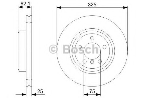 0986479348 BOSCH Диск тормозной