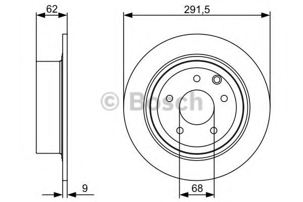 0986479362 BOSCH Диск тормозной NISSAN JUKE/QASHQAI 07- задн.
