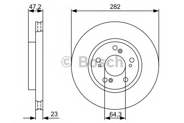 0986479365 BOSCH Диск тормозной передний