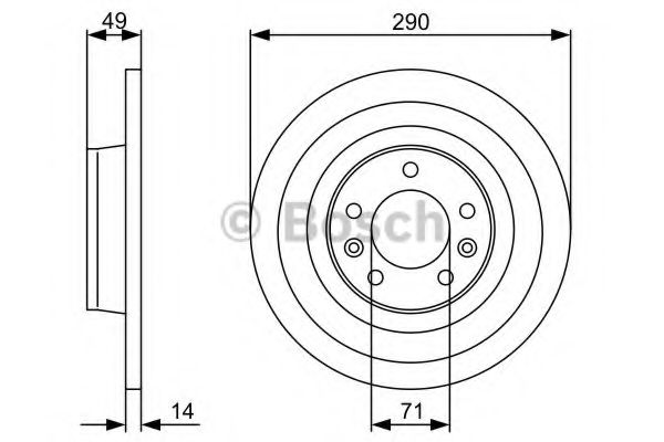 0986479379 BOSCH тормозной диск citroen jumpy, fiat scudo, peugeot