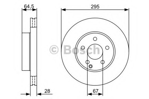 0986479407 BOSCH Диск тормозной MB W204/W212 07- перед.вент.