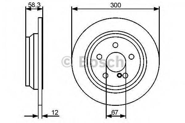 0986479414 BOSCH Диск тормозной задний