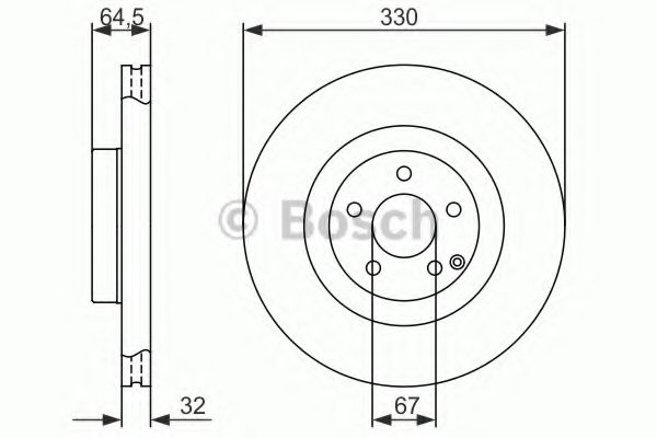 0986479415 BOSCH Диск тормозной пер.