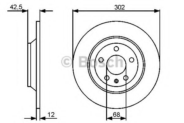 0986479458 BOSCH Диск тормозной задний