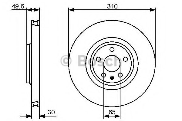 0986479464 BOSCH Диск тормозной AUDI: TT 06 -, TT Roadster 07-