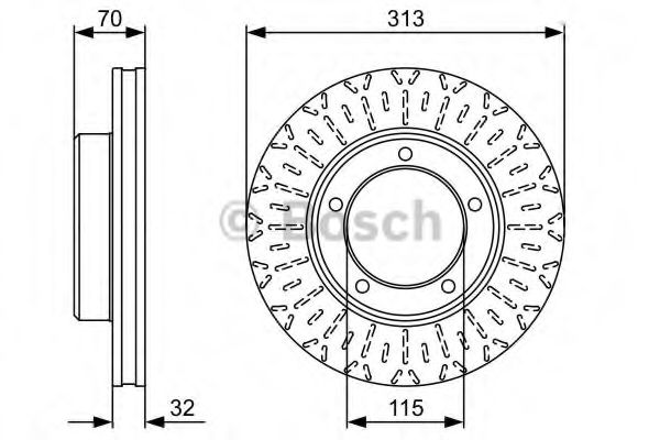 0986479567 BOSCH ТОРМОЗНОЙ ДИСК ПЕРЕДНИЙ