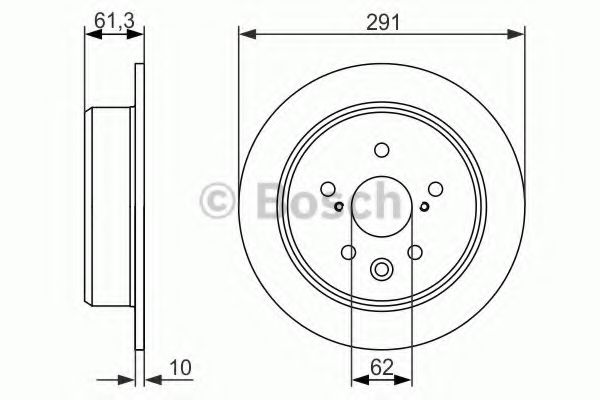 0986479657 BOSCH Диск тормозной LEXUS IS II 5- задний