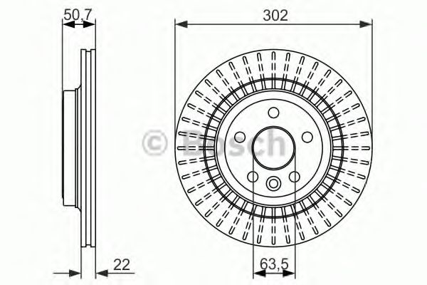 0986479713 BOSCH Диск торм.зад. Volvo XC60 08-
