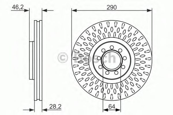 0986479718 BOSCH ТОРМОЗНОЙ ДИСК ПЕРЕДНИЙ