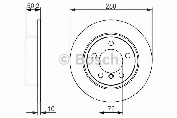 0986479728 BOSCH ТОРМОЗНОЙ ДИСК ЗАДНИЙ