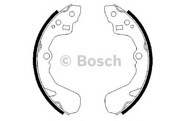 0986487436 BOSCH Колодки торм.бар.SUZUKI BALENO 95-2LIANA 1.3-1.6 1-SWIFT 89-1