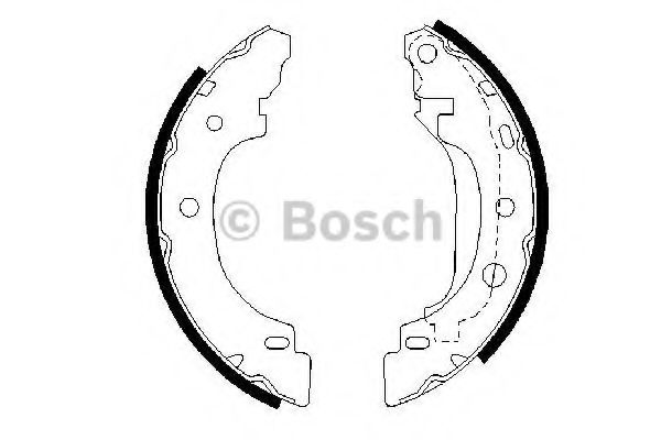 0986487570 BOSCH Колодки тормозные барабанные, комплект
