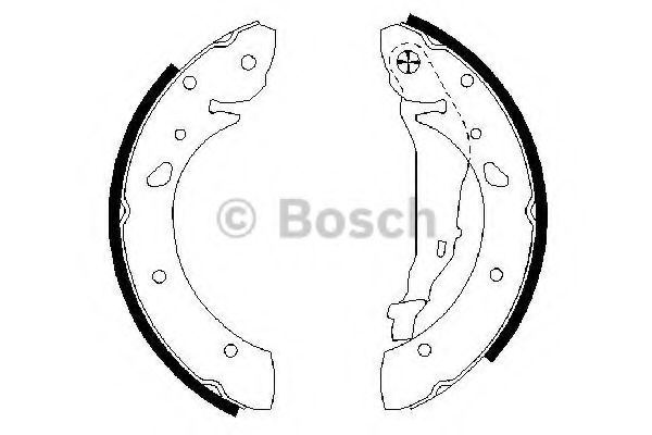 0986487572 BOSCH Тормозные барабанные колодки