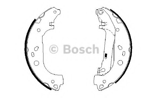 0986487667 BOSCH Колодки тормозные FORD TRANSIT CONNECT 02- барабан.
