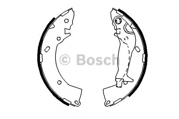 0986487697 BOSCH тормозные барабанные колодки