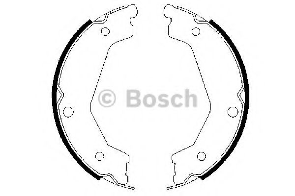 0986487708 BOSCH Колодки барабанные
