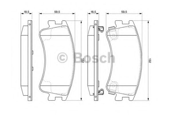 0986494079 BOSCH Колодки тормозные DA 6 2>с индикат.износа передние