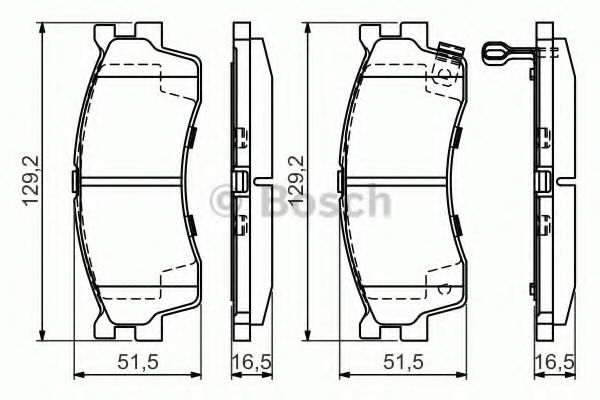 0986494146 BOSCH Колодки тормозные KIA CERATO 4- передние